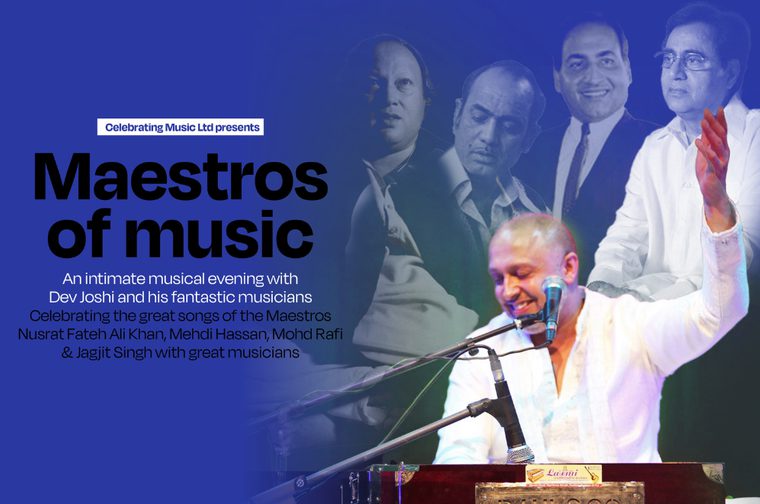 Visual image contains images of the 4 masters of music & 1 image of the producer & performer