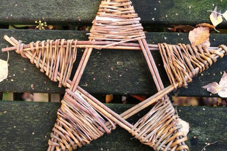 A star made from weaved willow